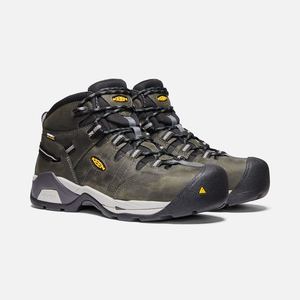 Keen Trekking Bot Erkek Koyu Zeytin Yeşili - Detroit Xt Waterproof (Steel Toe) - Türkiye ROAJ84769